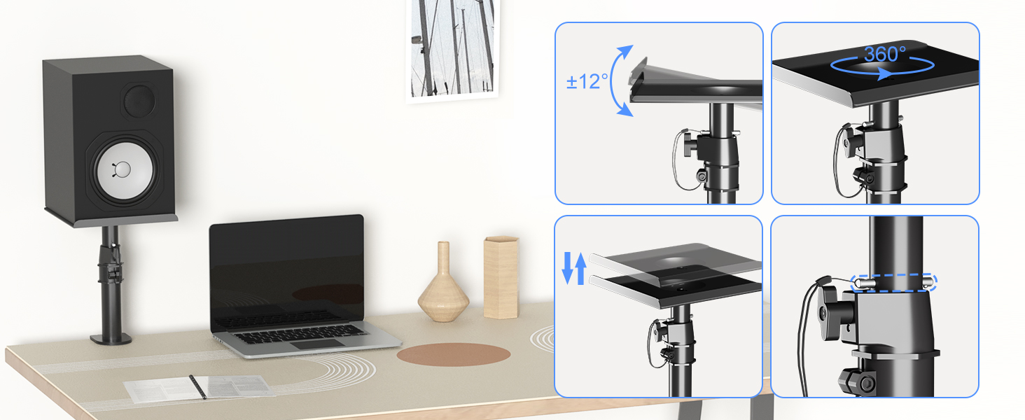 Кріплення для саундбара Suptek - 2 шт., чорний, SDM001B (до 15 кг)