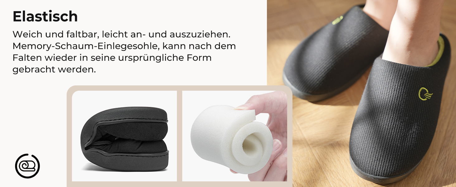 Тапочки Mishansha для дому чоловічі та жіночі зимові, з піною Memory Foam, розмір 36-47, сірі