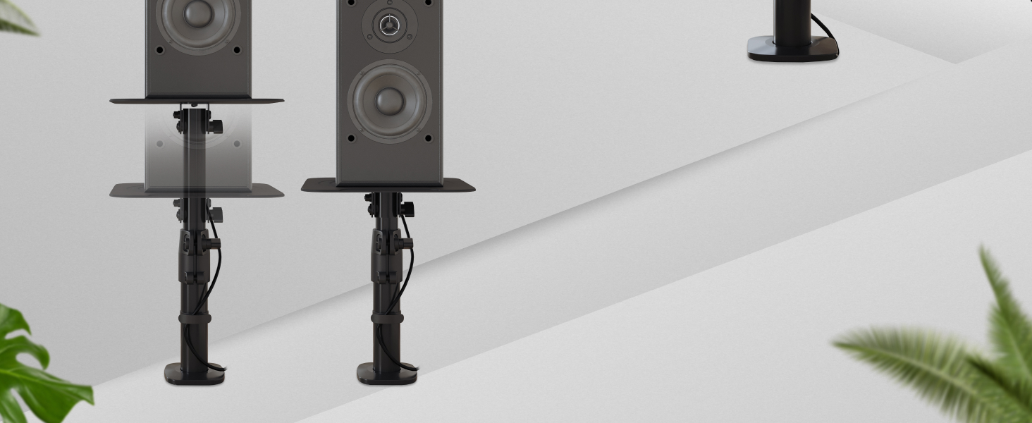 Підставка для колонок RICOO на стіл: 2 шт., регульована висота, універсальна, для ПК, ТВ, студії, LH069-T