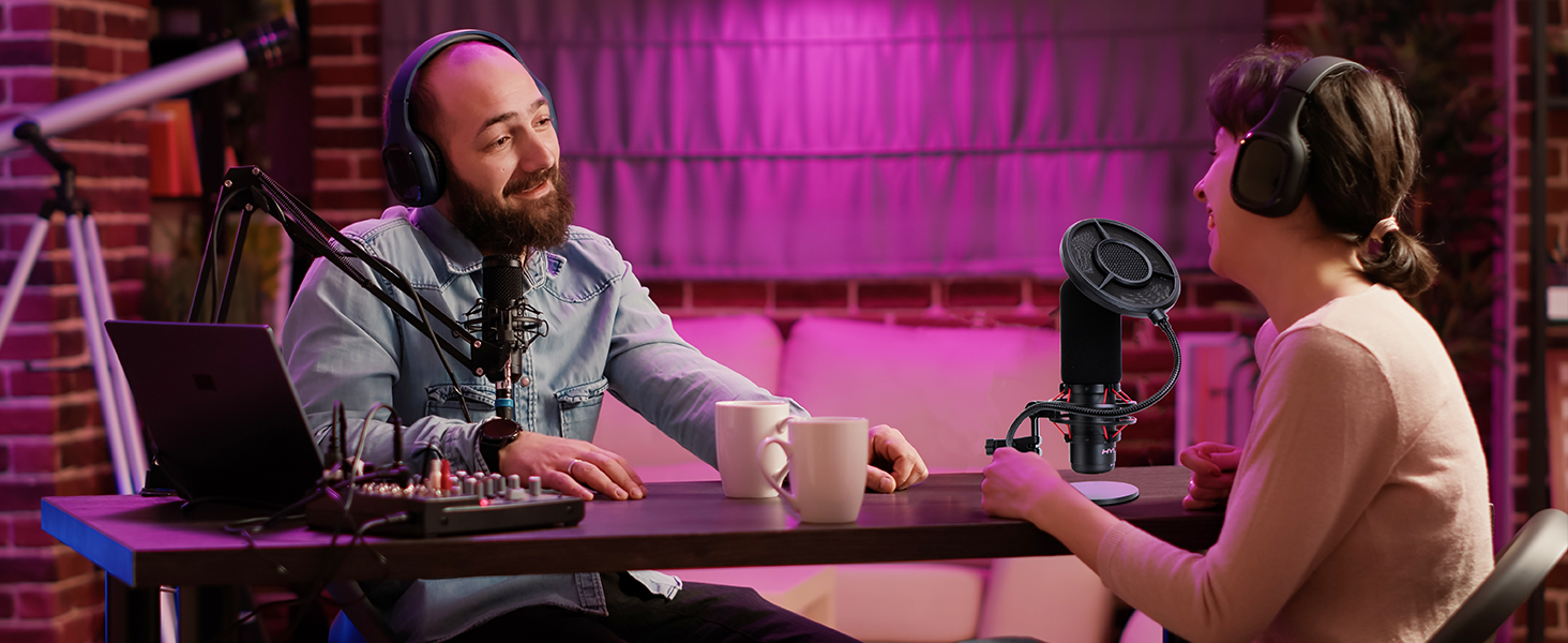 Кріплення для мікрофона HyperX QuadCast/ProCast YOUSHARES (PS-T7) з поп-фільтром, професійний штатив-кріплення для мікрофону, червоний