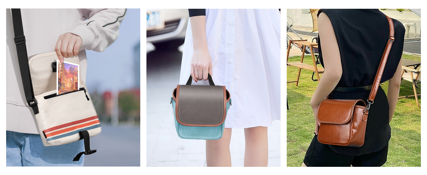 Чохол Fintie для камери Polaroid Now/Now+ Gen 2 I-Type, OneStep+/Onestep 2. Захисна сумка з парусини з регульованим ременем та внутрішньою кишенею, чорний колір