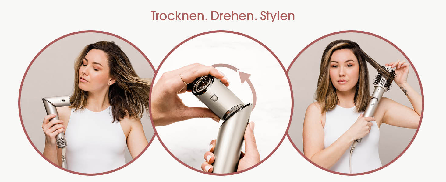 Фен Shark FlexStyle Multi з насадками для укладання, випрямлення та створення локонів, 5 в 1, Stardust. Без пошкодження волосся, для всіх типів.