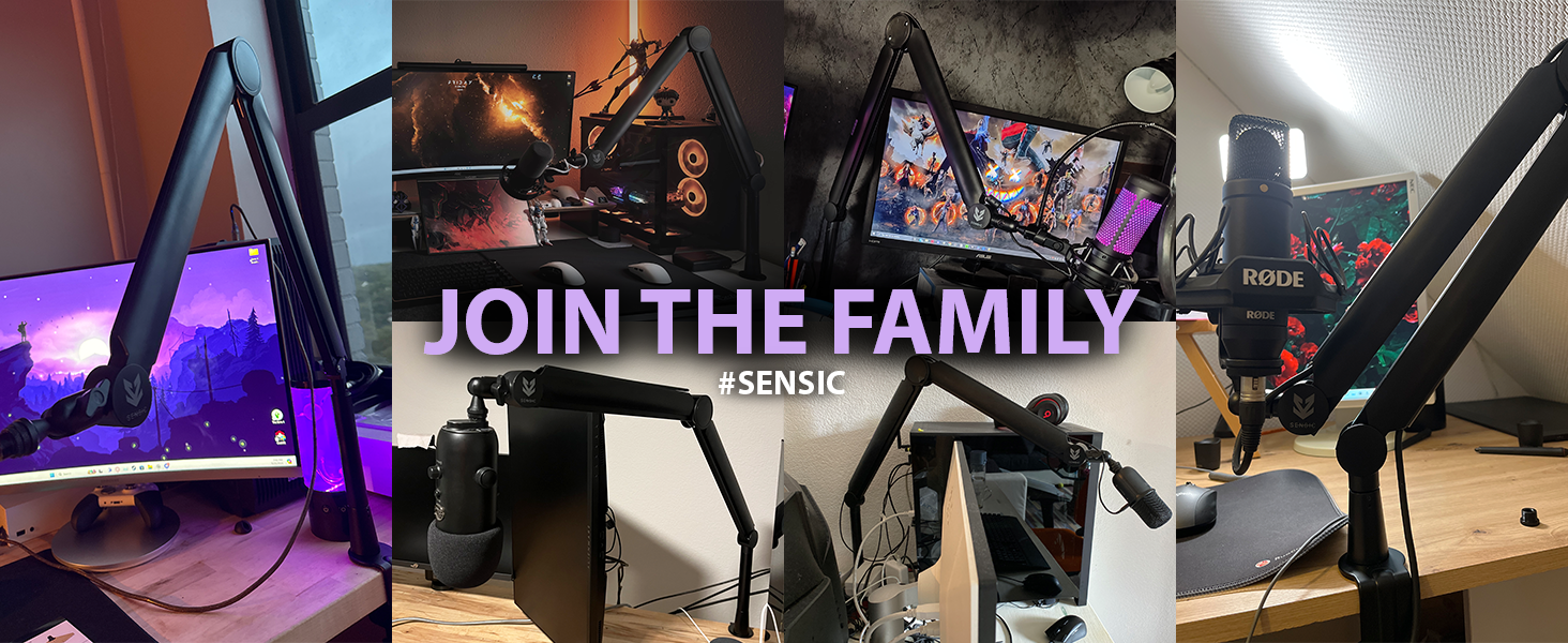 Підставка для мікрофона SENSIC SA-30 настільна з поворотним кріпленням, адаптер 3/8-5/8, універсальна, професійна, чорна