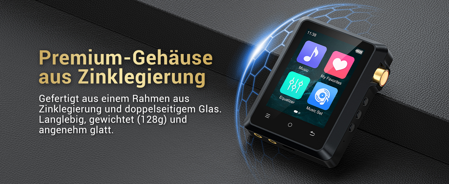 MP3 плеєр Hi-Res 64GB з Bluetooth 5.3, DSD DAC, підтримкою FLAC, 2.8