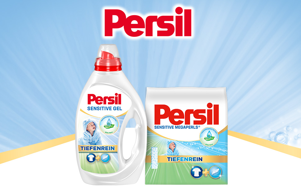 Рідкий пральний засіб Persil Sensitive Gel для алергіків та дітей з алое вера, гіпоалергенний гель для чутливої шкіри, 900 мл (набір 6 шт)