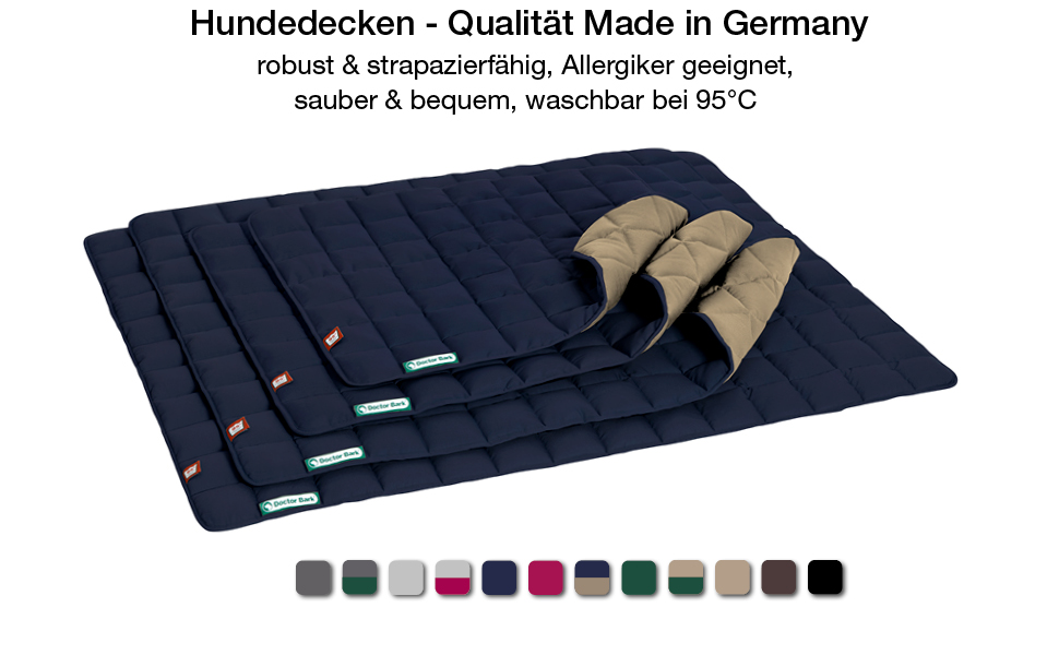 М'яка якісна лежанка для собак Doctor Bark (L, 100x80 см) – водонепроникна, для великих собак, миється до 95°C, колір: золото-блакитний