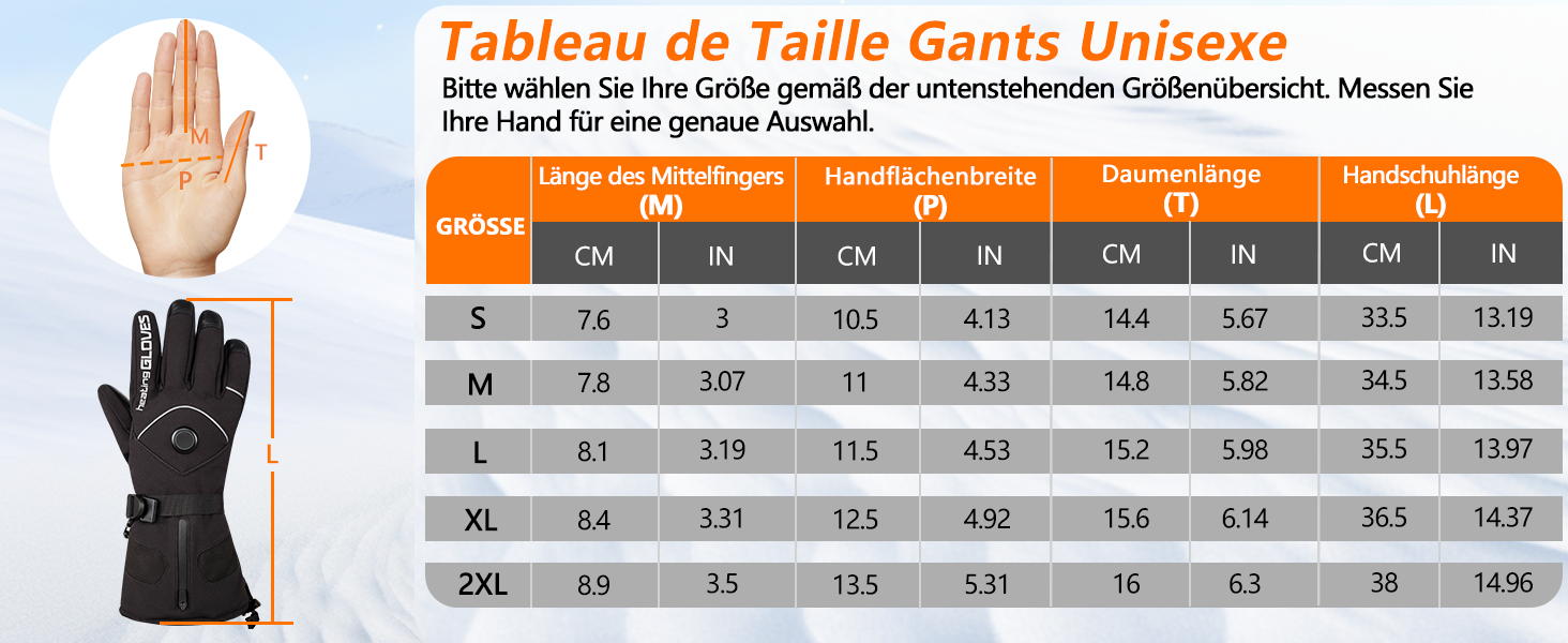 Грілки для рук жіночі та чоловічі з акумуляторами 6000mAh, 3 режими, водонепроникні, сенсорні, для катання на лижах, піших прогулянок та велоспорту (L)