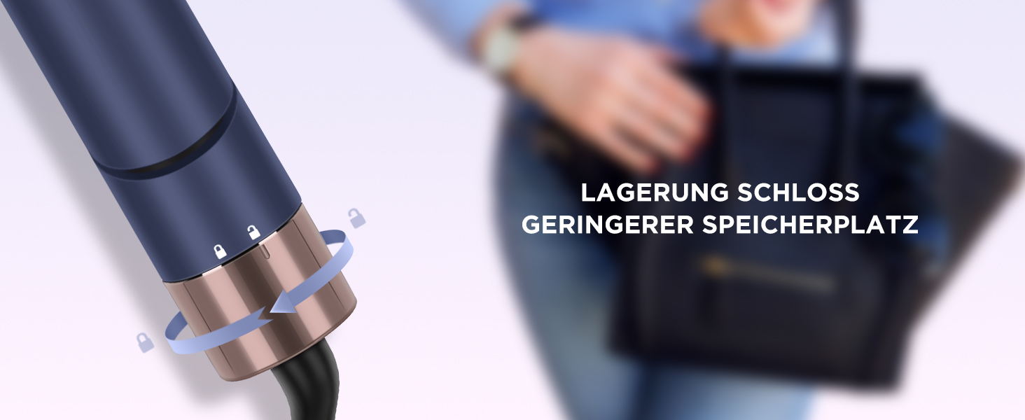 Welleneisen PARWIN PRO Meerjungfrau 32MM: великі локони, 4 температурні режими, швидке формування хвиль (Preußischblau)