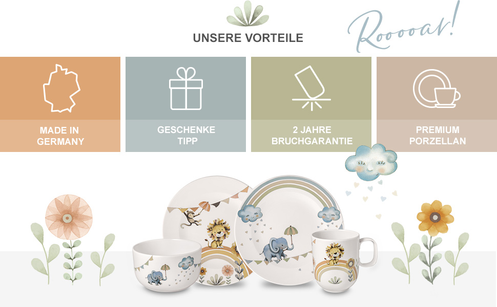 Дитячий набір столових приборів Villeroy & Boch Boho Kids, 4 шт., нержавіюча сталь, сріблястий/платиновий, для миття в посудомийній машині