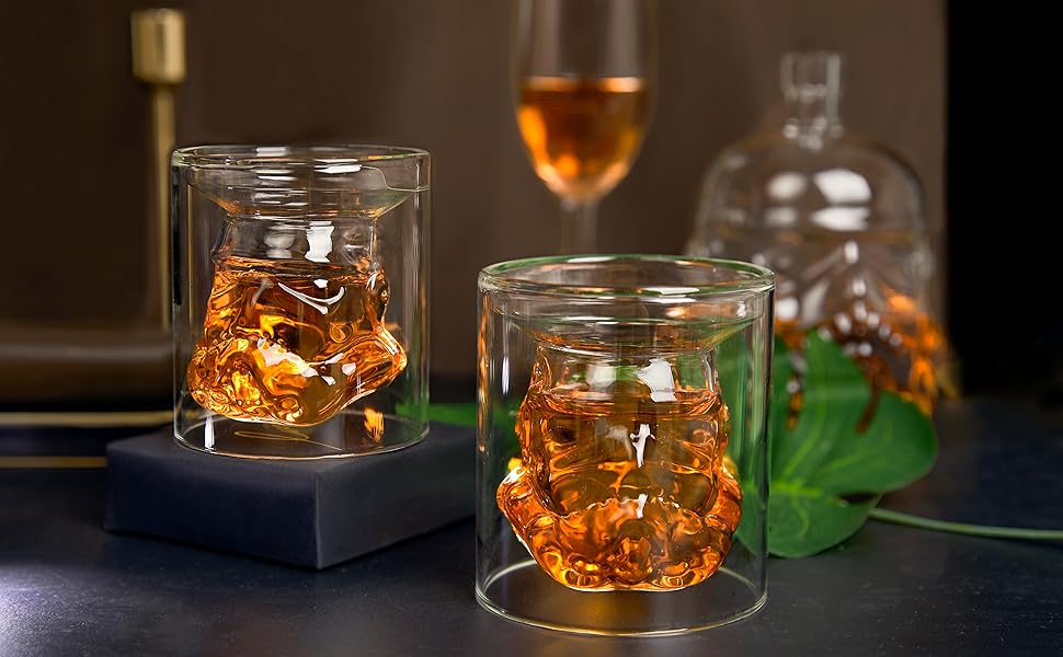 Whiskey Decanter and Whiskey Glasses Set, 750ML Whiskey Decanter Gifts for Men, Whiskey Set for Bourbon, Single Malt, Jameson, Irish, Wine, Scotch, Brandy (Bottle Set)