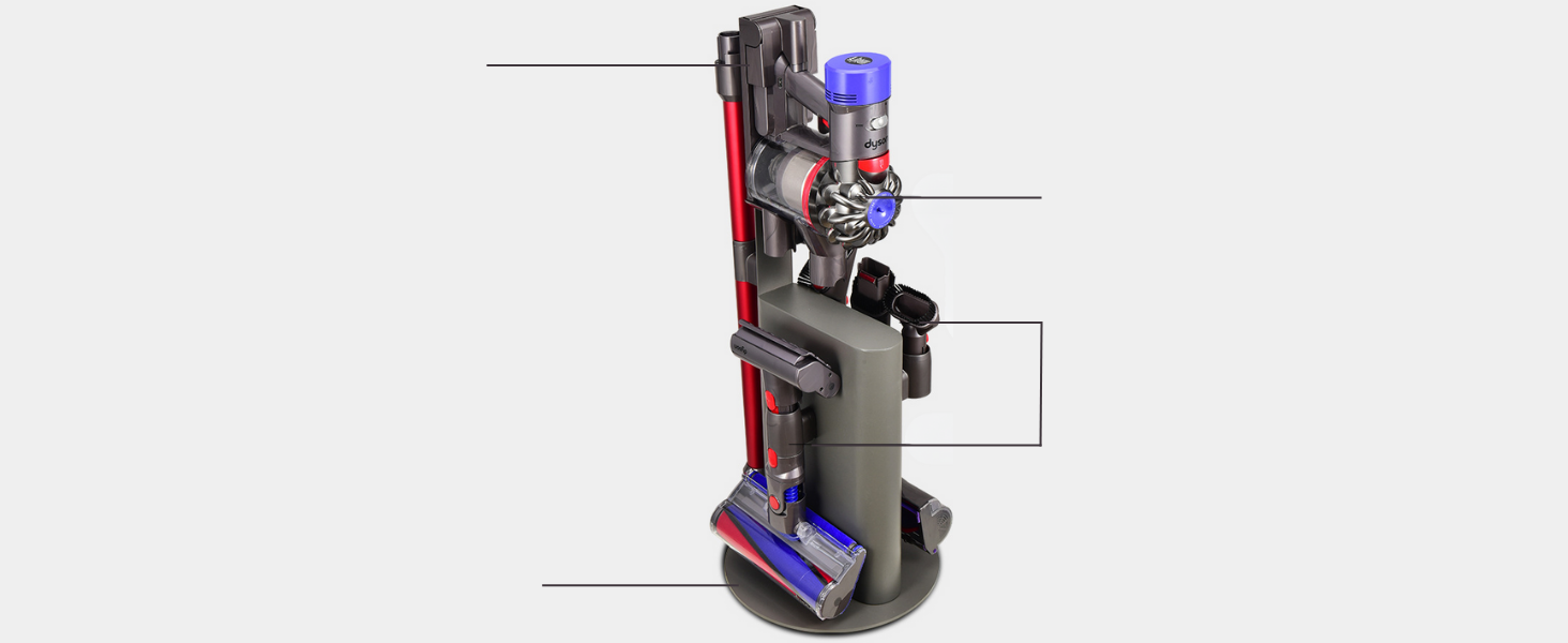 Насадка для пилососа MORANGO для Dyson V6, V7, V8, V10, V11, V15, DC30-DC74 - тримач для настінного кріплення без свердління