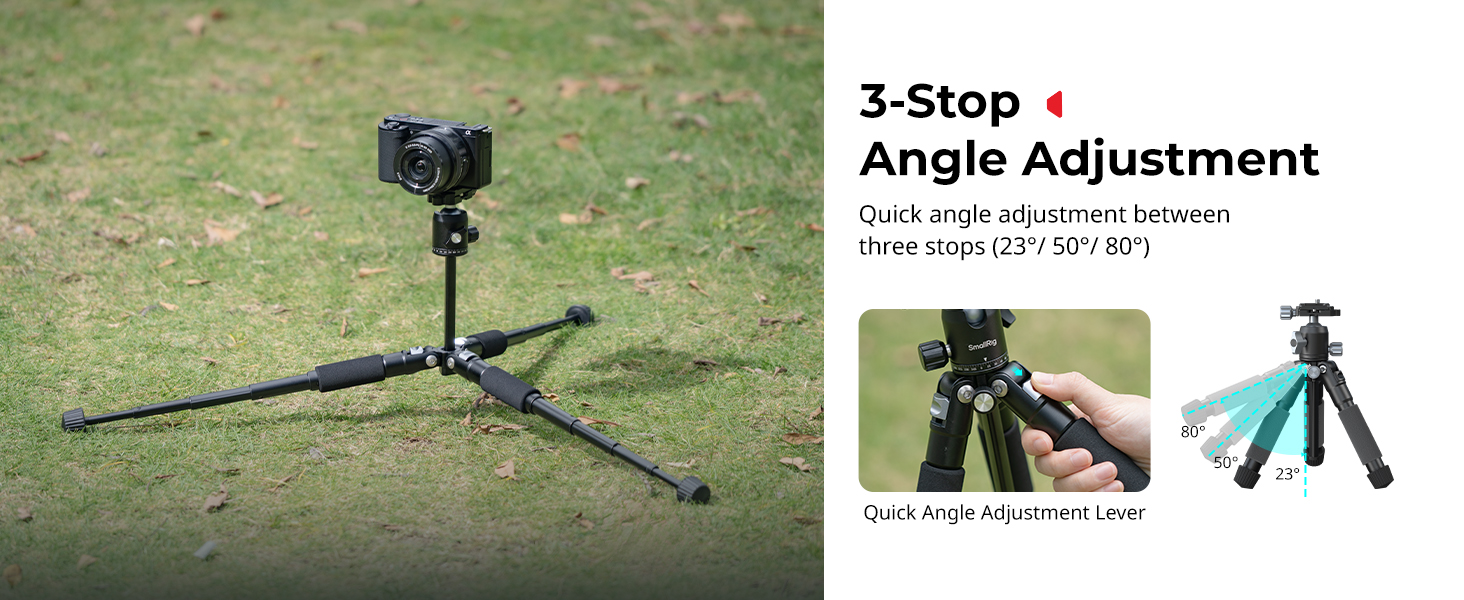 SMALLRIG VT-20 Pro Mini-штатив для камери та телефону: компактний, з кульковою головкою 360° та кріпленням для телефону