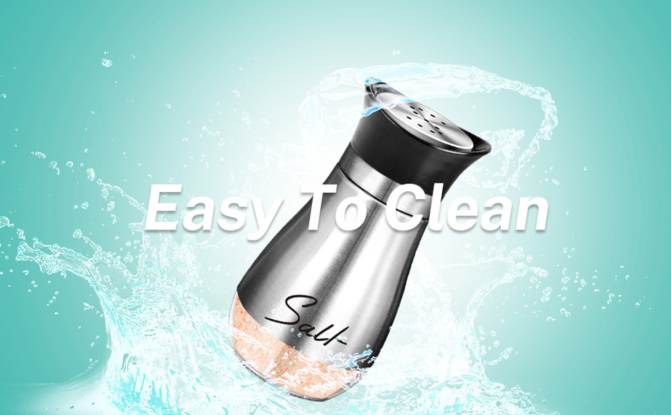 Набір для солі та перцю з нержавіючої сталі з скляною пляшечкою, дозатор спецій, аксесуари для кухні, дому, ресторану, обіднього столу (сріблястий)