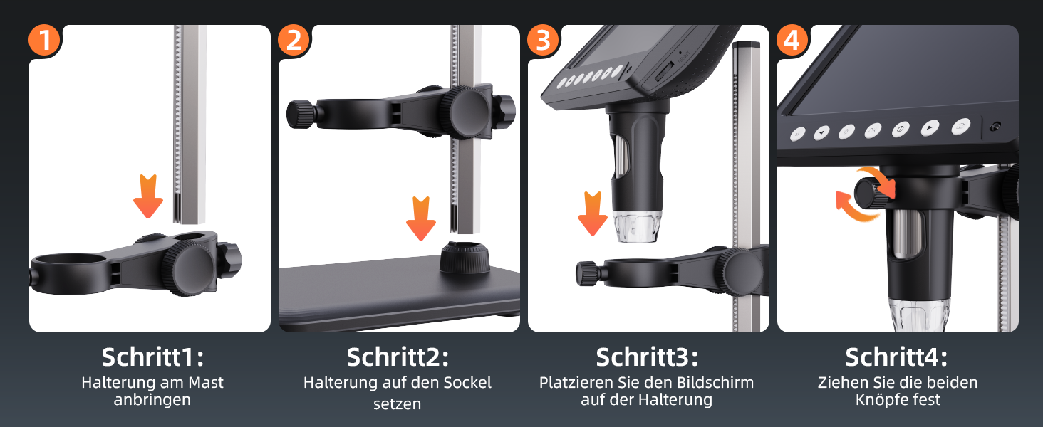 Цифровий мікроскоп Ashfly LCD 500x з дисплеєм 4.3