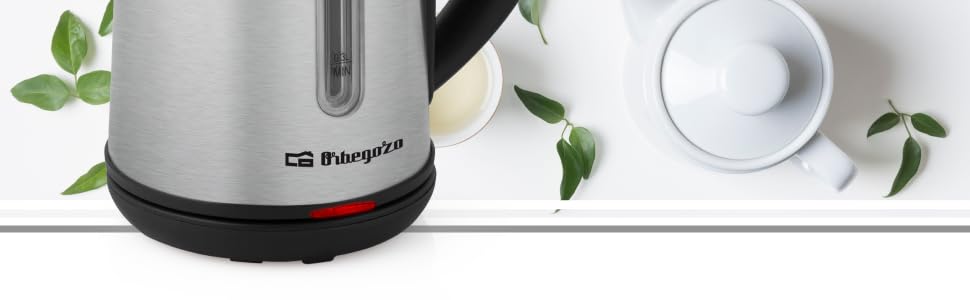 Електричний чайник Orbegozo KT 6022, 0.8 л, нержавіюча сталь, автовимкнення, швидке кип'ятіння