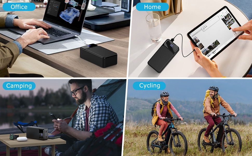 Power Bank 50000mAh з LED дисплеєм, 22.5W, PD20W, 3 виходи, 2 входи, USB-C, для iPhone 16/15/14/13/12 Pro Max (ZT03C)