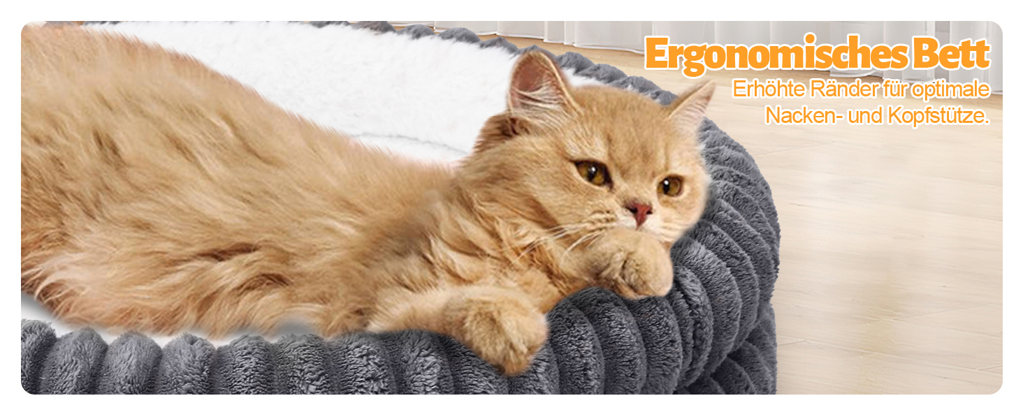 Килимок для котів XIAPIA, плюшевий, 58x20 см, сірий. М'який, теплий, ортопедичний, з нековзким дном