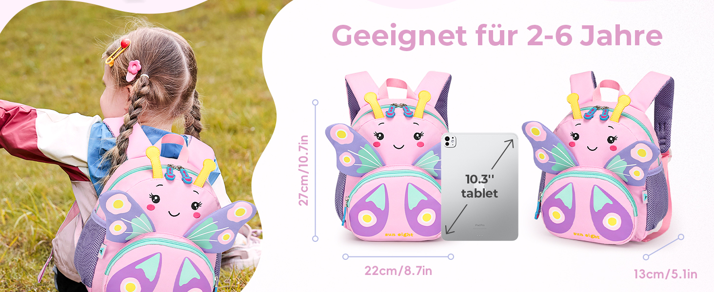 Дитячий рюкзак PROTAURI для школи, садочка та подорожей: рюкзак з малюнком тварин для дітей 3-5 років