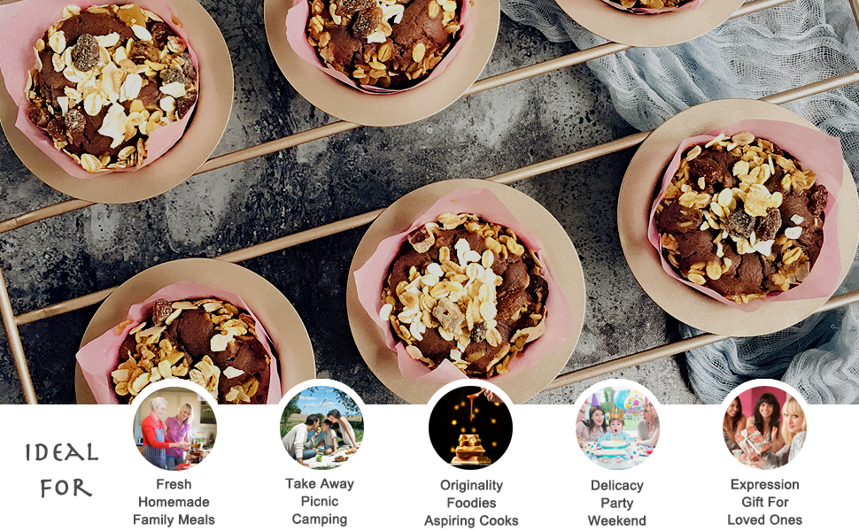 Форма для випікання CHEFMADE на 6 поповерів і мафінів, антипригарна, для духовки, шампань золото