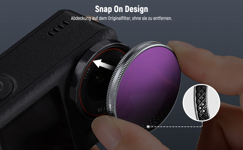 Набір фільтрів ND NEEWER для DJI Osmo Action 3/4/5 Pro (6 шт.) – ND8, ND16, ND32, ND64, ND1000, CPL, HD скло