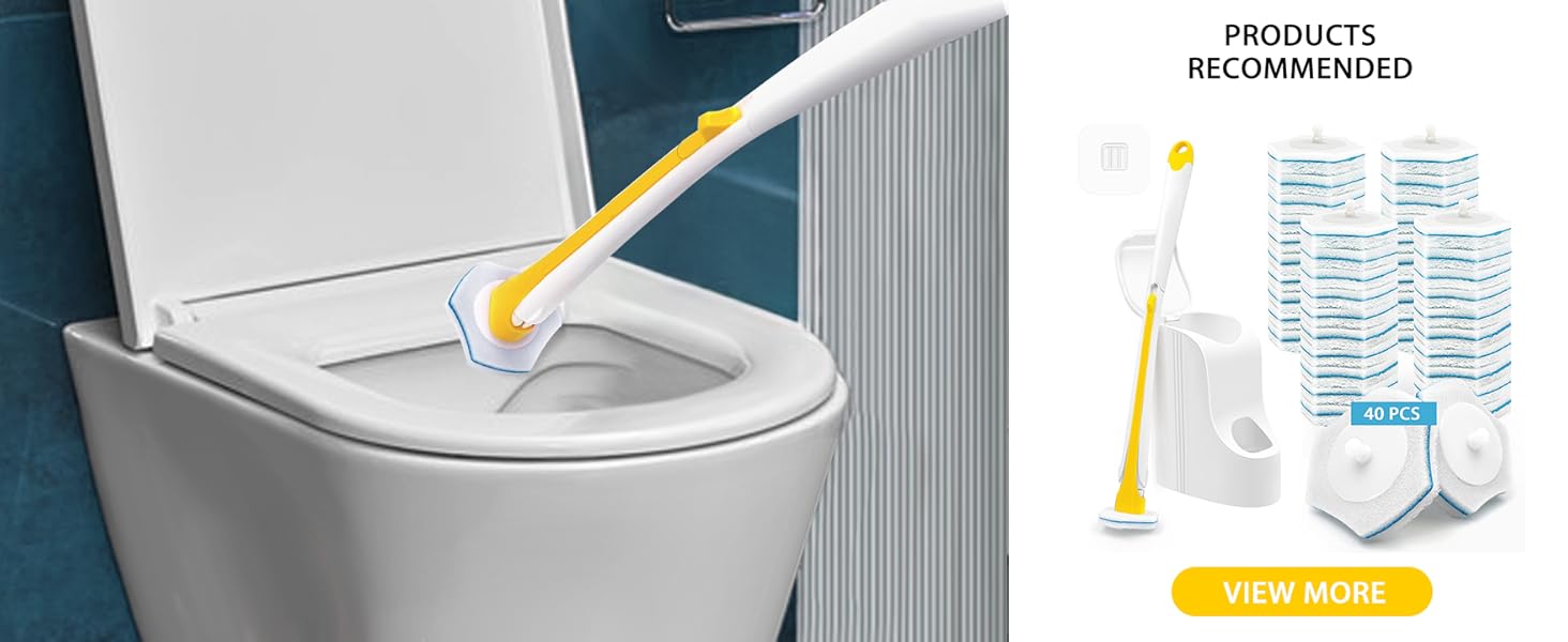 Набір для чищення унітазу JEHONN з щіткою, ерготичним тримачем та прихованим пінцетом, міцний, для ванної, умивальника