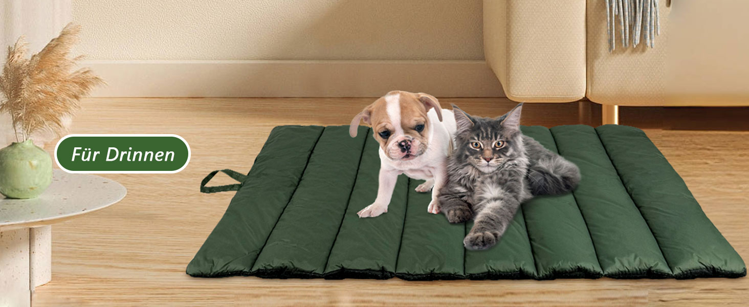 Водонепроникний килимок для собак 110 x 68 см, потовщений, м'який, з можливістю прання, для подорожей, кемпінгу, відпочинку на природі (сірий)