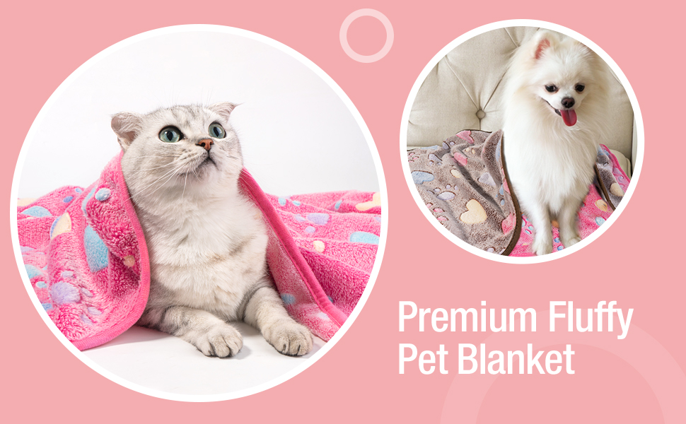 М'яка ковдра для собак та котів, 3 шт. Тепла флісова ковдра для маленьких та середніх собак (серце)