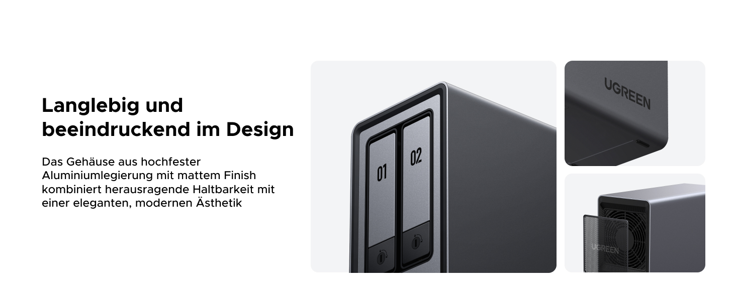 NAS UGREEN NASync DXP2800: 2-Bay, Intel N100, 8GB DDR5 RAM, 2.5GbE, M.2 NVMe, HDMI 4K, для дому та офісу (без дисків)