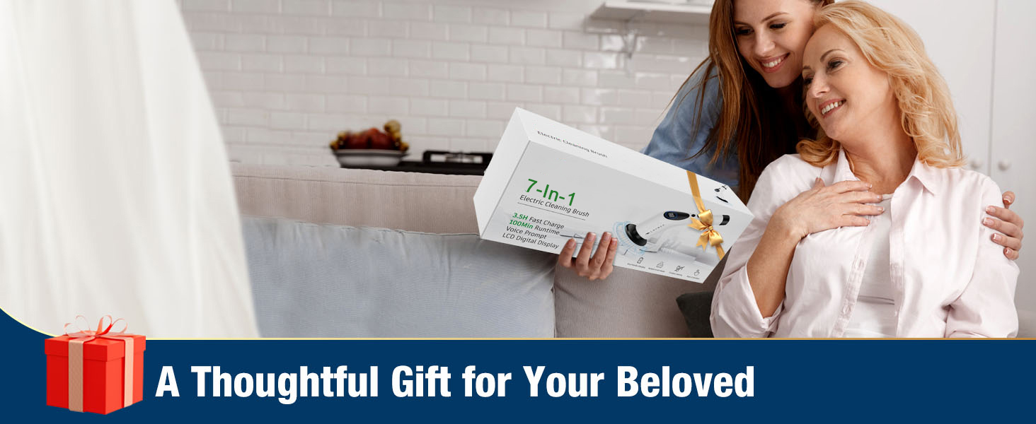 Електрична щітка для прибирання з 7 насадок, водонепроникна PX7, набір для миття підлоги та ванни, регульована ручка