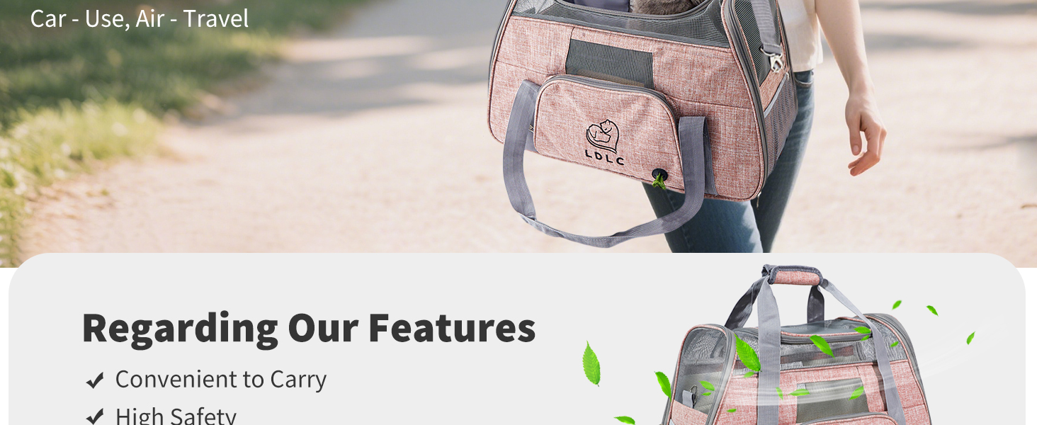 Транспортна переноска для собак та котів PETCUTE, сіра, з м'яким матрацом