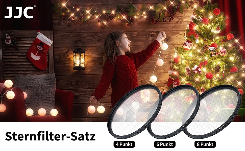 Фільтр JJC Glas-Stern 62mm (4/6/8 променів) для Sony A7/A7C/A7R/A7S/A9 + об'єктив Sony FE 90mm F2.8 Macro G OSS та інші об'єктиви з різьбою 62mm