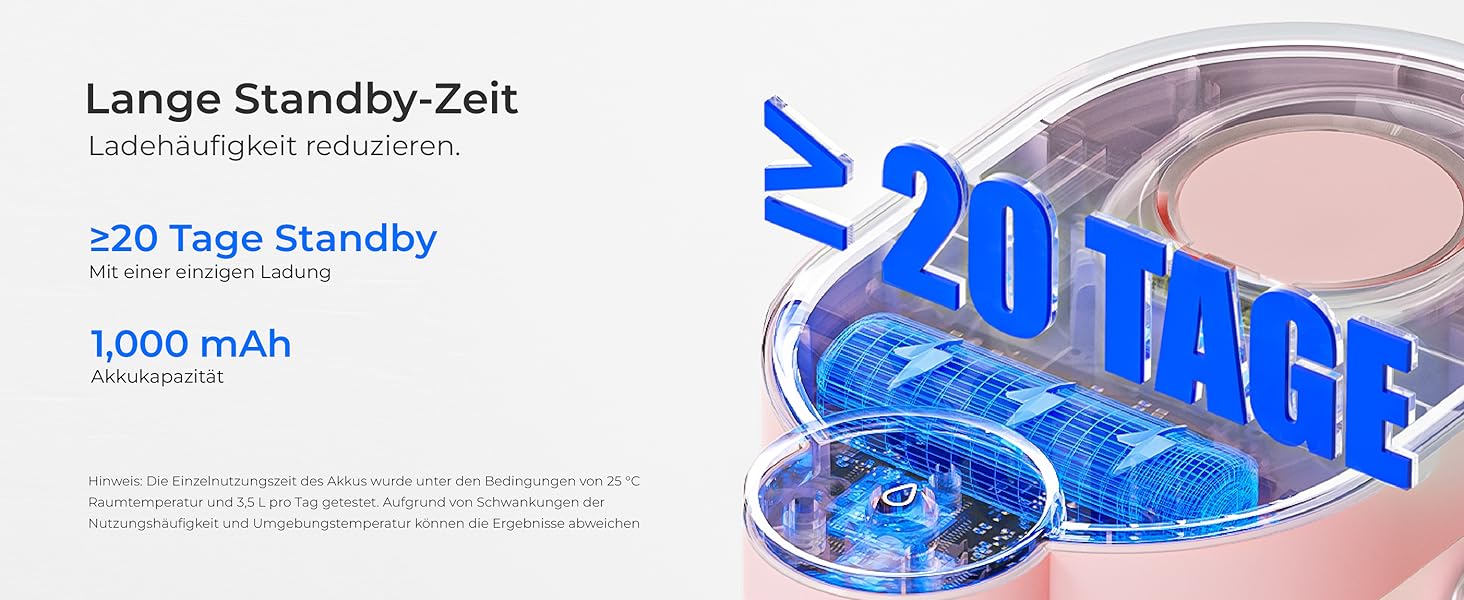 Електричний фільтр-глечик для води Waterdrop FreshTaste, 4 л, зменшує накип, хлор, свинець, мідь, очищає воду, рожевий, для холодильника