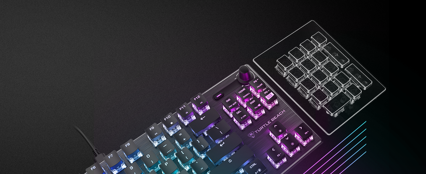 Turtle Beach Vulcan TKL – Механічна ігрова клавіатура з Titan Switch, AIMO RGB-підсвічуванням та анодованою алюмінієвою рамою