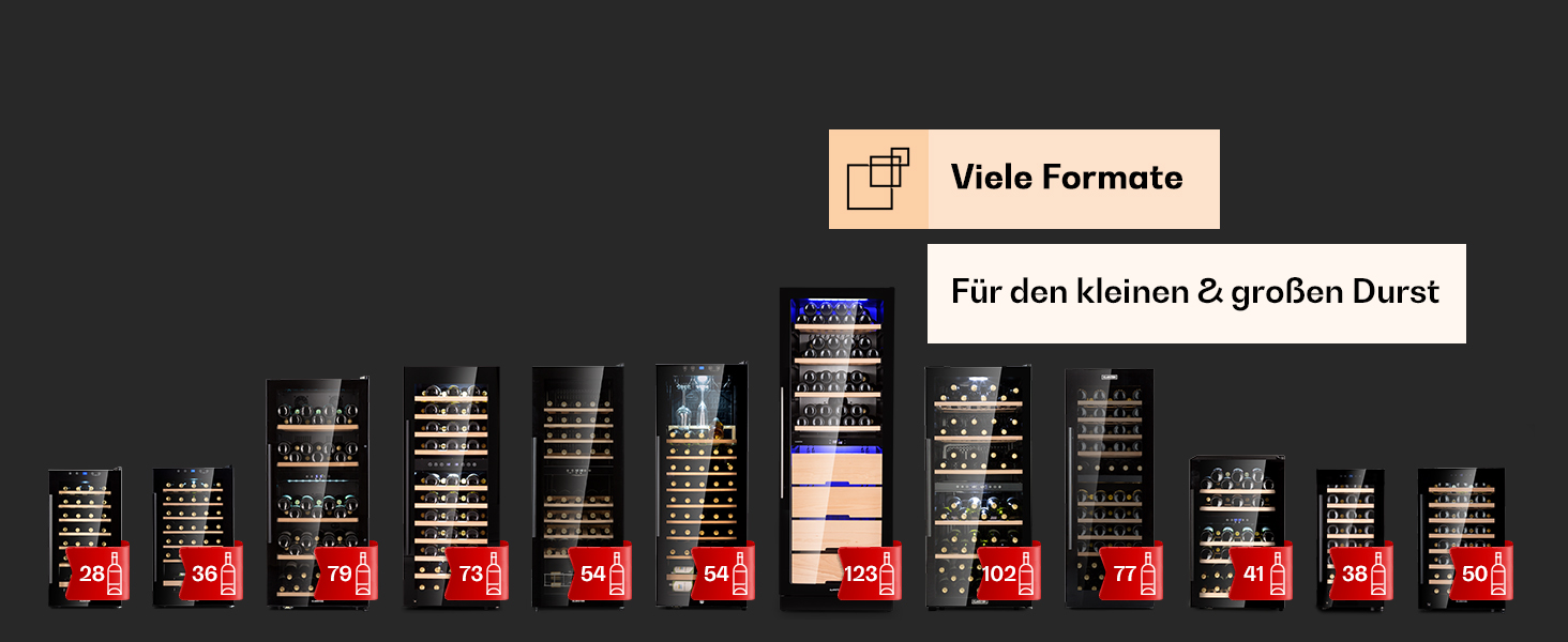 Витримайте вино та охолоджуйте напої: Витримайте вино та охолоджуйте напої Klarstein – витримайте вино та охолоджуйте напої, 36 пляшок, з UV-захистом, 4-18°C