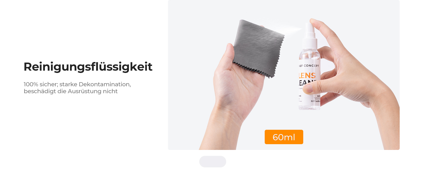 Набір для чищення ноутбука та екрану K&F CONCEPT 6 в 1: гель, спрей, серветка, стік, повітряний дюйма. Сумісний з ПК та телевізором