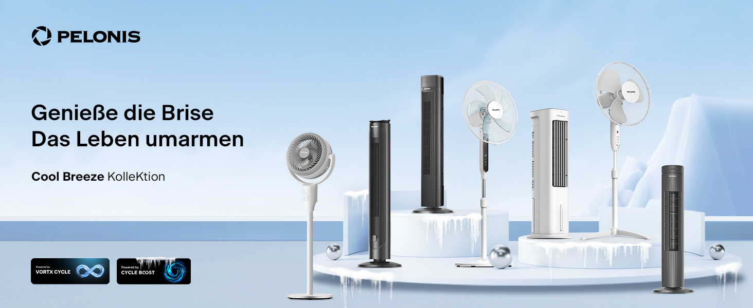 Турбовентилятор Pelonis Leiser - чорний, 106 см, 4.2 м/с, з пультом ДУ, 9-годинний таймер, 4 режими, 5 швидкостей, SMART-режим, LED-дисплей для спальні/офісу