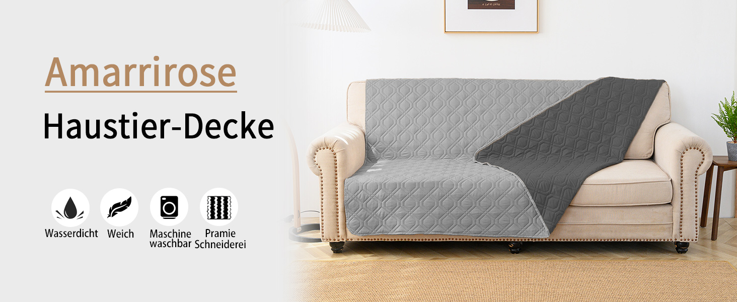 Водонепроникний килимок для собак - міцний килимок 173x203 см, для активного відпочинку, машинного прання, двосторонній, підходить для собак та котів, сірий + темно-сірий