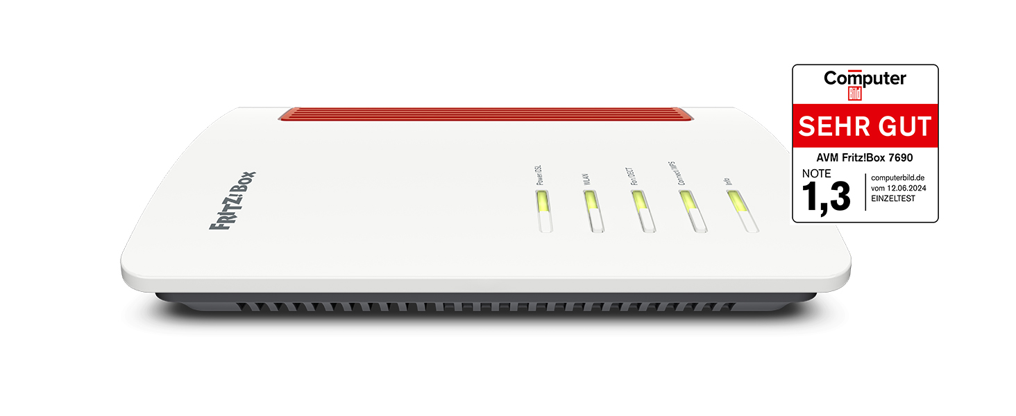 Роутер FRITZ!Box 7690: Wi-Fi 7, DSL, VDSL, ADSL, Mesh, DECT, підтримка швидкості до 300 Мбіт/с