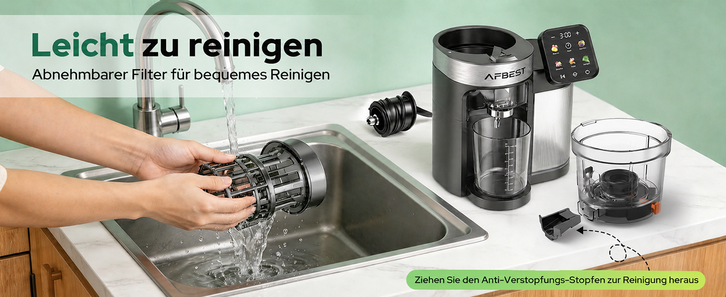 Повільна соковижималка 3-в-1 Slow Juicer з XL-завантажувальним отвором 155 мм, сіра