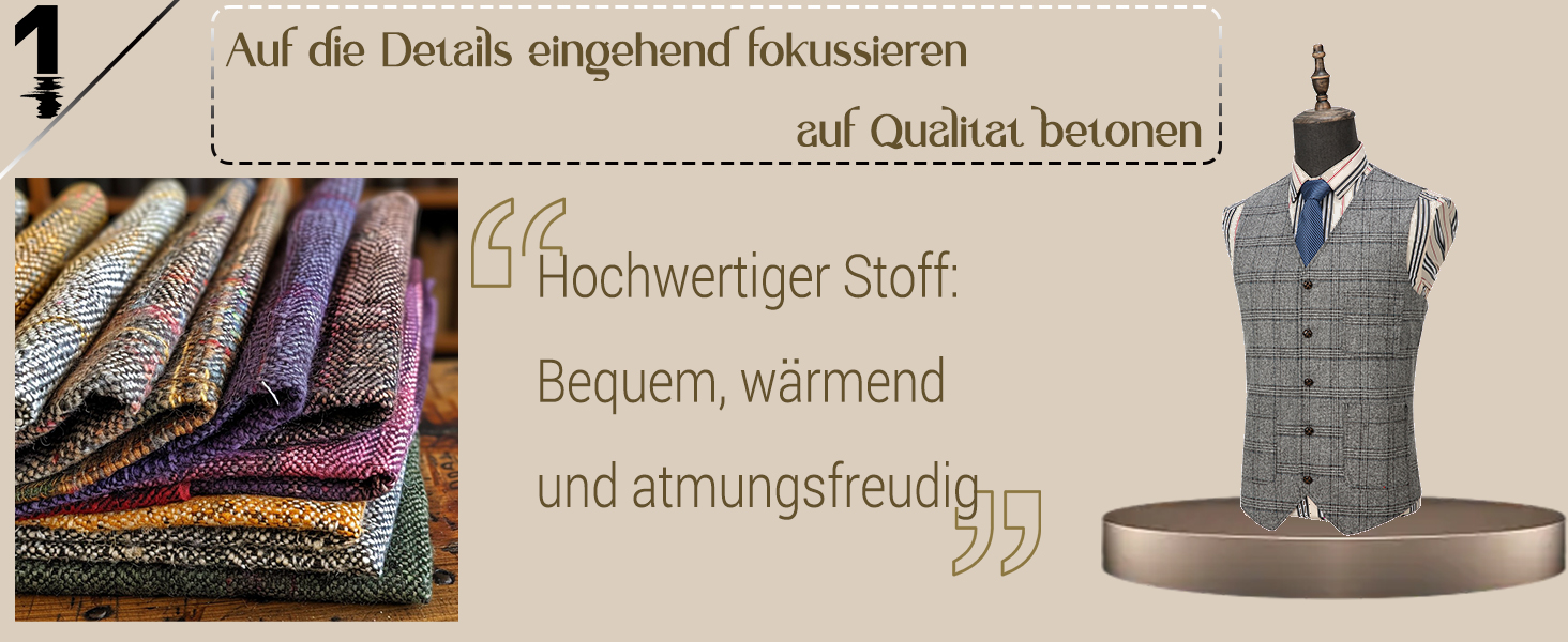 Оливковий костюм для чоловіків Olove-Uit: елегантний, в клітинку, з вовни та твіду, slim fit, для весілля (колір: коричневий, розмір: M)