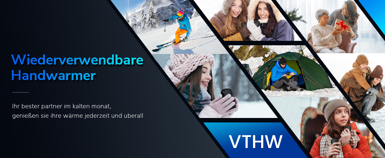 Електричний нагрівач для рук, перезаряджуваний, 2 шт. (чорний)