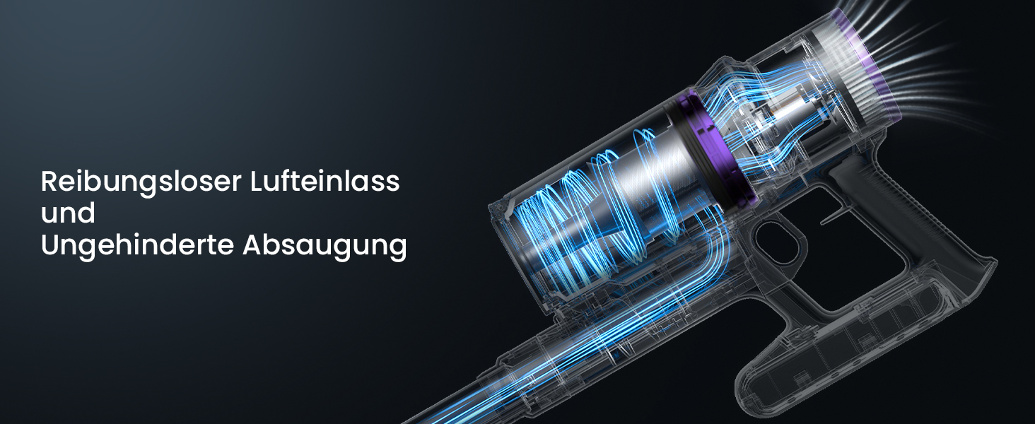 Бездротовий пилосос Anyson 45000Pa потужністю 550W з акумулятором 70Min, об'єм 1.6L, тихий, з LED-дисплеєм та антизаплутувальною насадкою, для твердих поверхонь, килимів та шерсті тварин