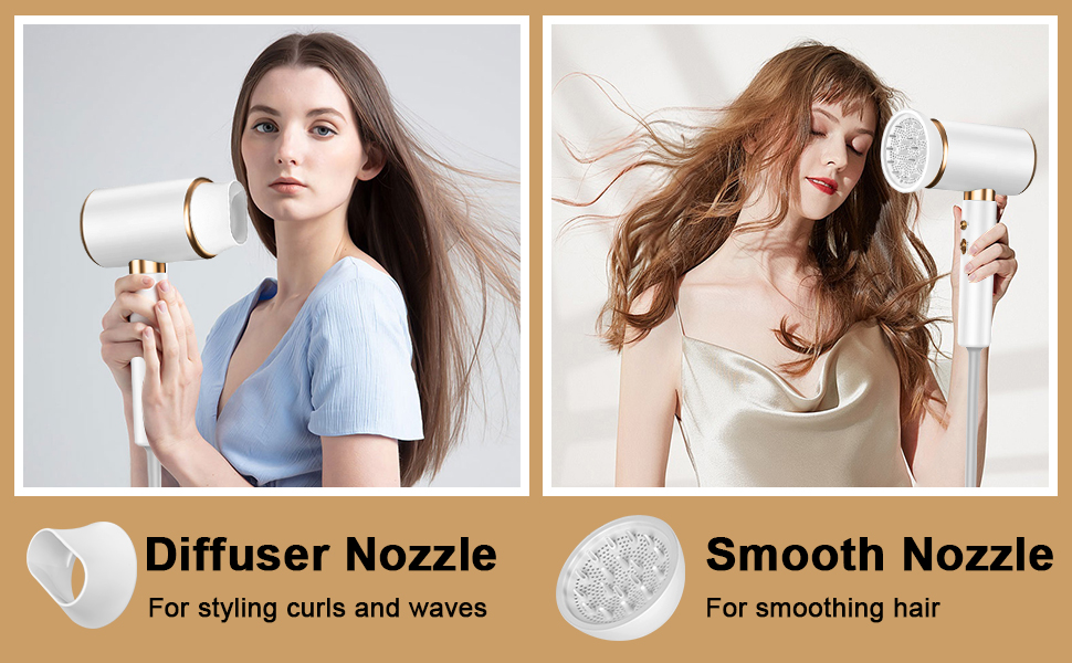 Професійний фен LURICO 2400W з іонізацією, 3 температурні режими, з насадкою-дифузором для салонного та домашнього використання