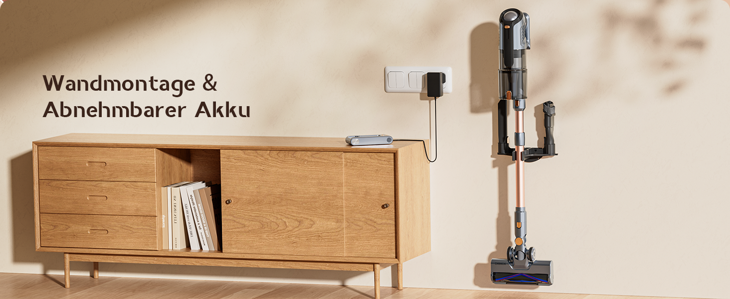 Бездротовий акумуляторний пилосос 45000Pa з антизаплутувальною щіткою, LED-дисплеєм та фільтрацією 99,9%, для прибирання шерсті тварин, килимів, твердих поверхонь та авто (сірий)