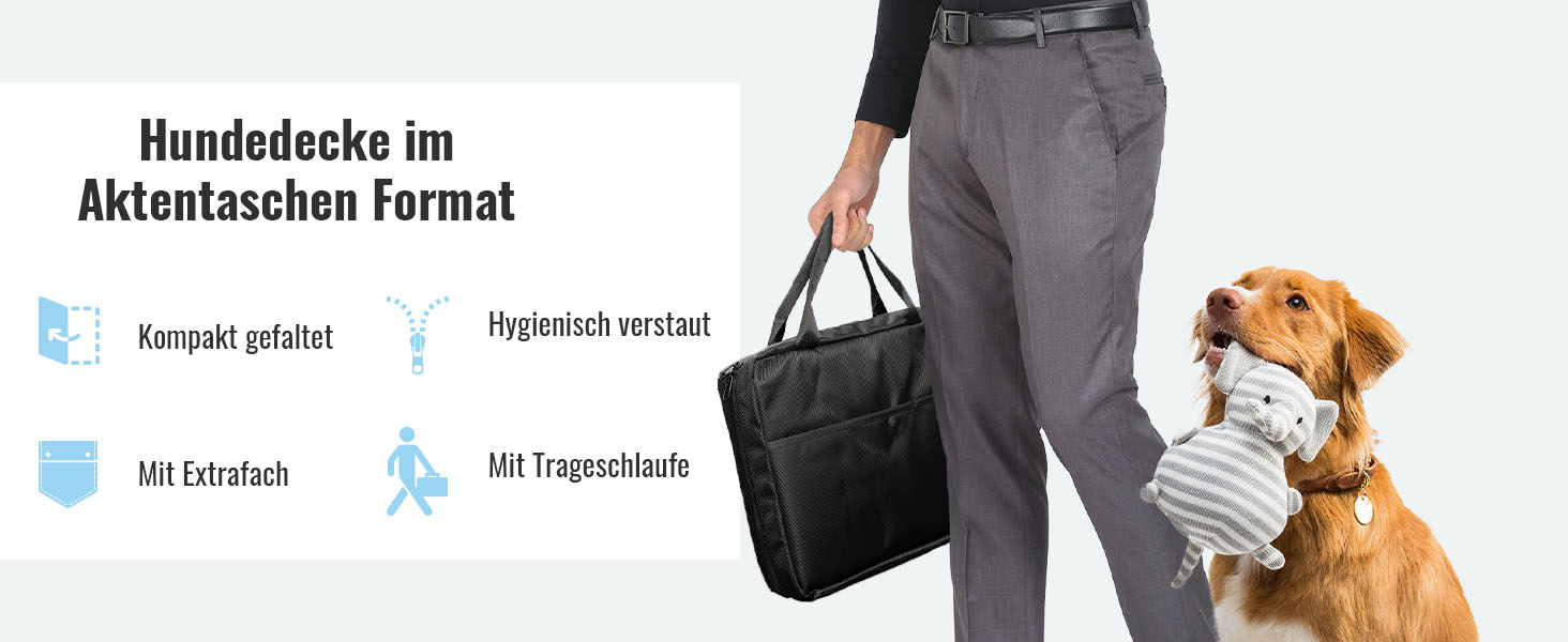 Килимок для собак Achilles Reisedecke, м'який, з імітацією овечої вовни, 100x70 см, чорний, для подорожей, з сумкою, можна прати