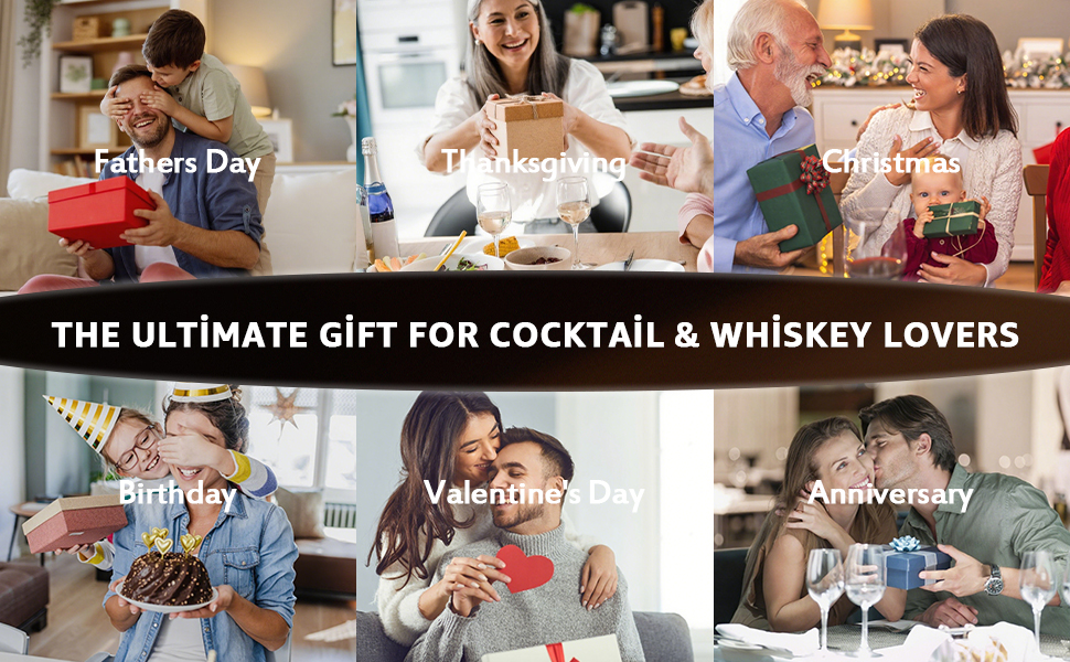 Електричний набір для копчення віскі з LED-підсвіткою, 6 ароматів деревини, без бутану, перезаряджуваний, ретро-дизайн, барний аксесуар, подарунок для чоловіків, батька, чоловіка