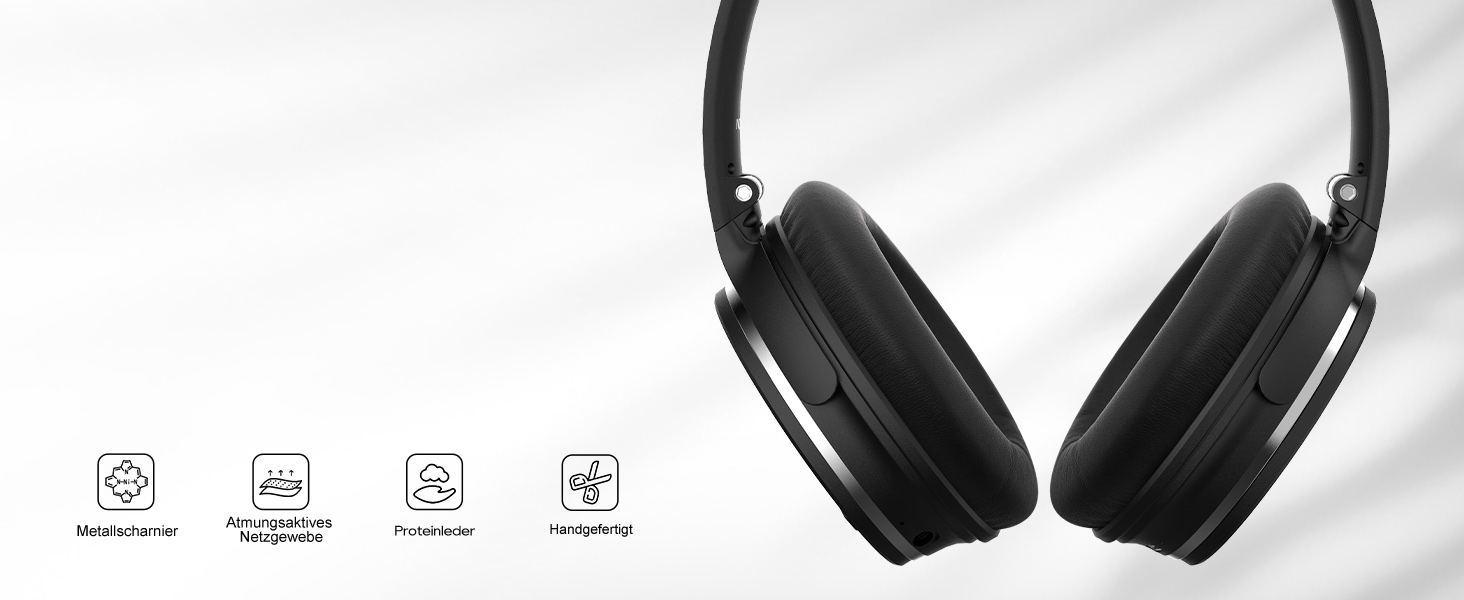 Бездротові навушники з активним шумозаглушенням Srhythm NC25, Bluetooth, Hi-Fi звук, глибокий бас, NFC, вбудований мікрофон, чорні