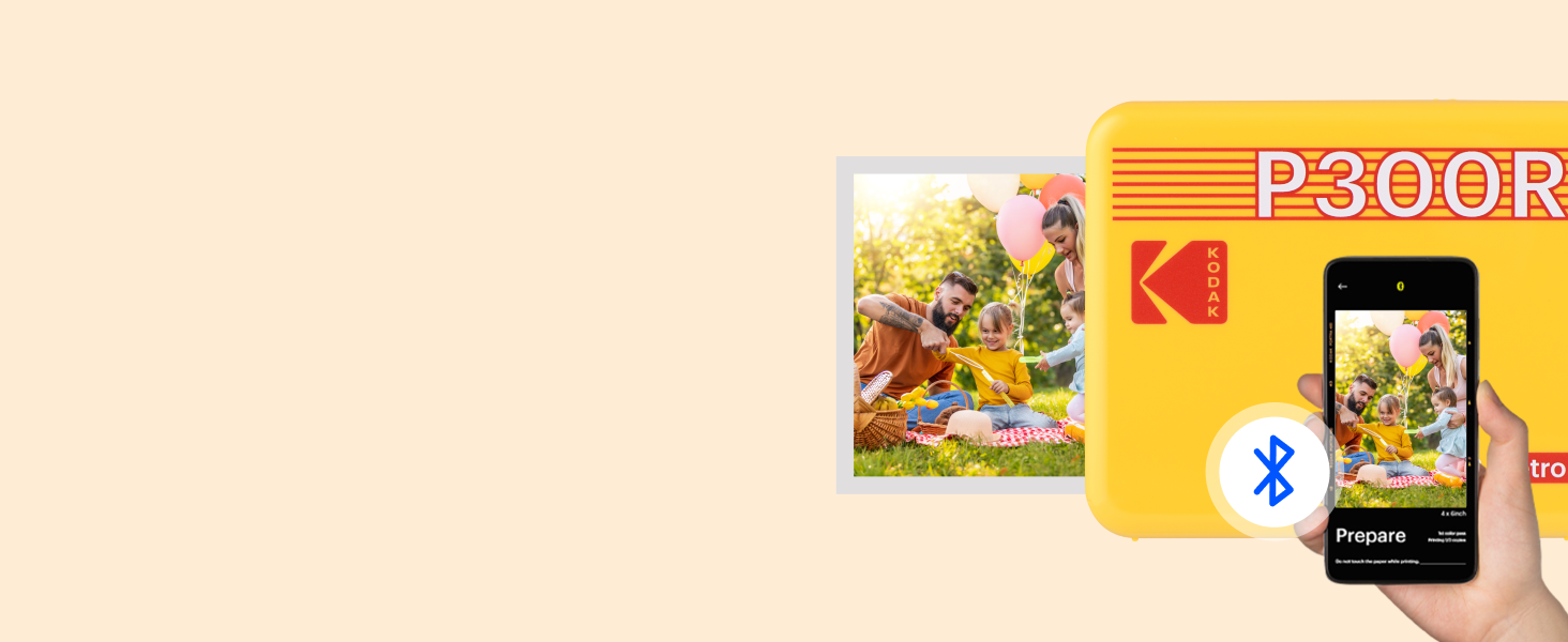 KODAK Mini 3 Retro: Портативний фотопринтер з друком 7,6x7,6 см + 68 аркушів