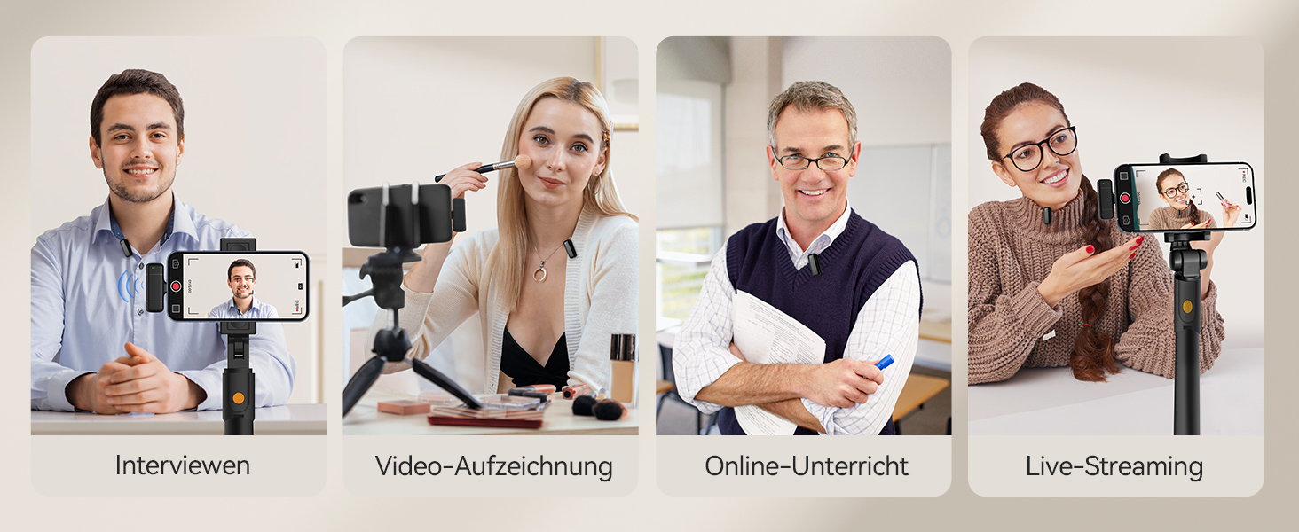 Бездротовий петличний мікрофон з зарядним кейсом, 36 годин роботи, шумозаглушення, 40 м радіус дії, Plug-and-Play для iPhone/iPad/Android/PC, YouTube, Vlog, Live-Streaming, чорний