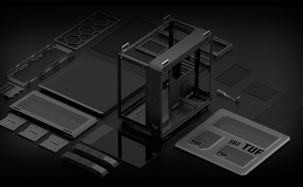 Корпус ПК ASUS TUF Gaming GT502 PLUS TG Black: двокамерний, підтримка 360mm радіаторів, ATX